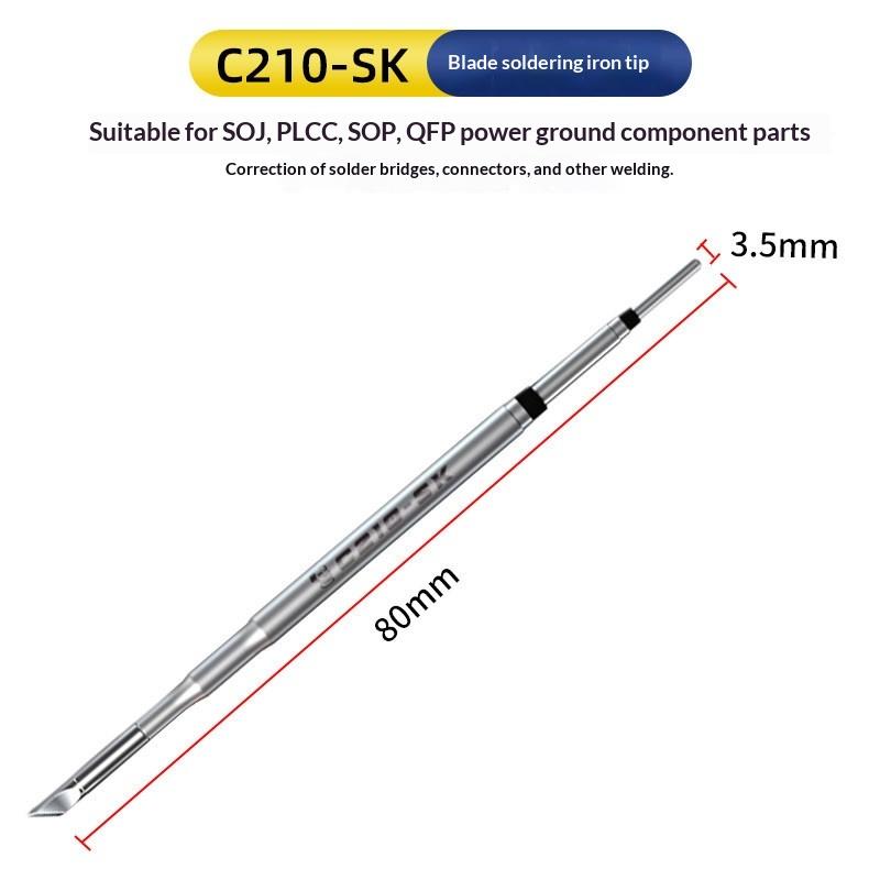 C210 Sereis Soldering Iron Tips C210-Ts/Ti/Sk Replace Tip Universal Compatible T210 Soldering Station Welding Tools