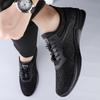 Men's shoes 2025 summer new breathable thin hollow mesh shoes men's soft sole lightweight casual sports trendy shoes