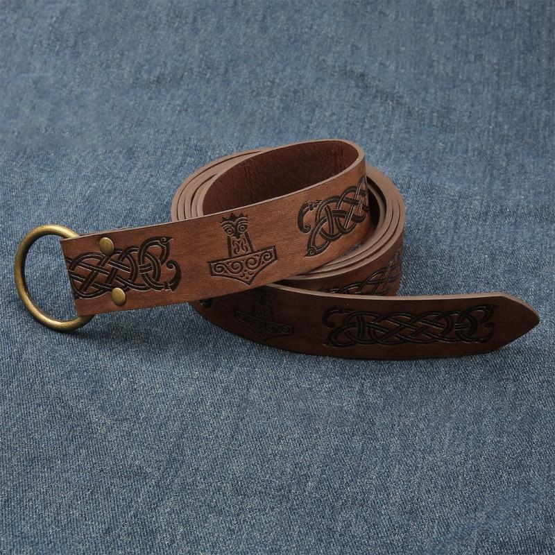 Vintage Embossing Belt Punk Wristband for Dressing Up at Parties and Festivities