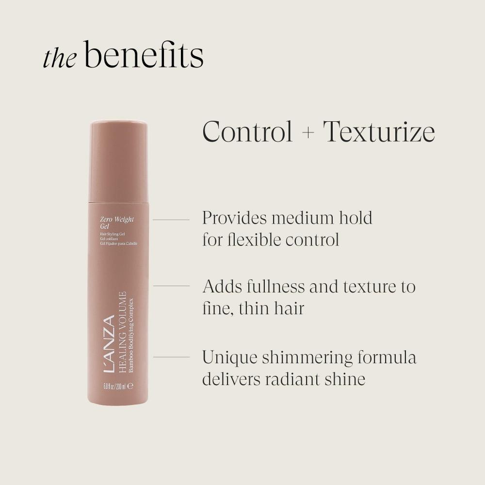 L Anza heaLing voLume Zero Weight geL 6.8 Oz