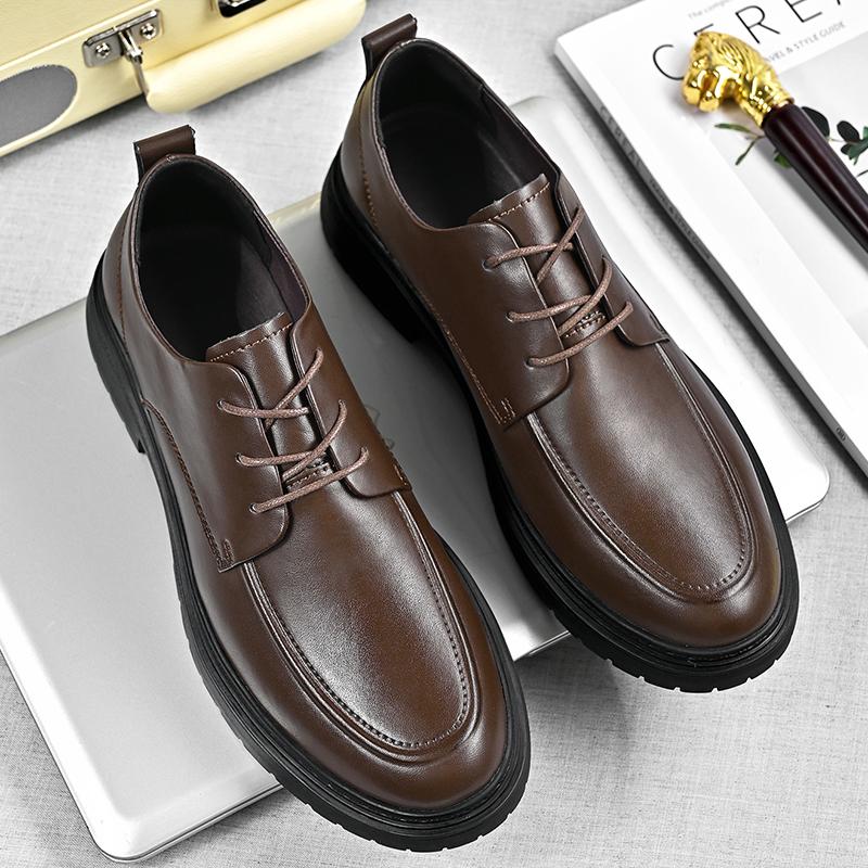 FashionGenuine Leather Casual Shoes Elegantes Men Lace Up Oxford Shoes Outdoor Business Men's Dress Footwear Handmade Man Formal Flats