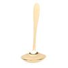 Serving Spoon Brass Polished Glossy Edges Elegant Style Compact Portable Round Soup Spoon for