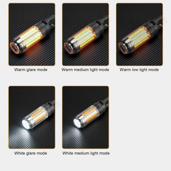 Światło kempingowe 2 w 1 z haczykiem Tryby Regulowane Przenośne Ładowane przez USB-C Super Jasne