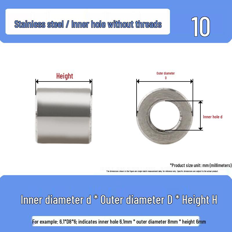 Stainless Steel Hollow Heightening Spacer and Sleeve for M3-M12 Screws