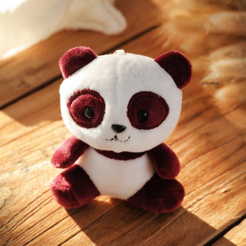 12cm Cute Panda Dolls  Plush Stuffed Doll Pendant Toy Children Animal Toys Gifts