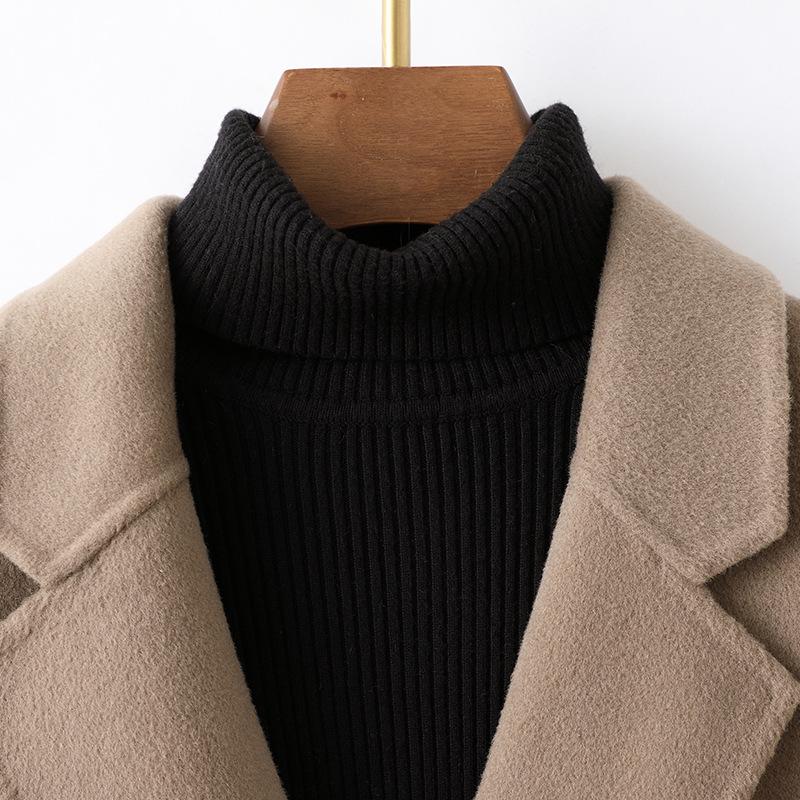 Neuer Wollmantel Damenmode High-End doppelseitiger Null-Kaschmir Wollmantel