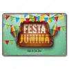 Vintage Brazil Travel Poster Country Flag Metal Tin Signs Retro Carnival Party Metal Plate For Club Home Bar Cafe ART Wall Decor