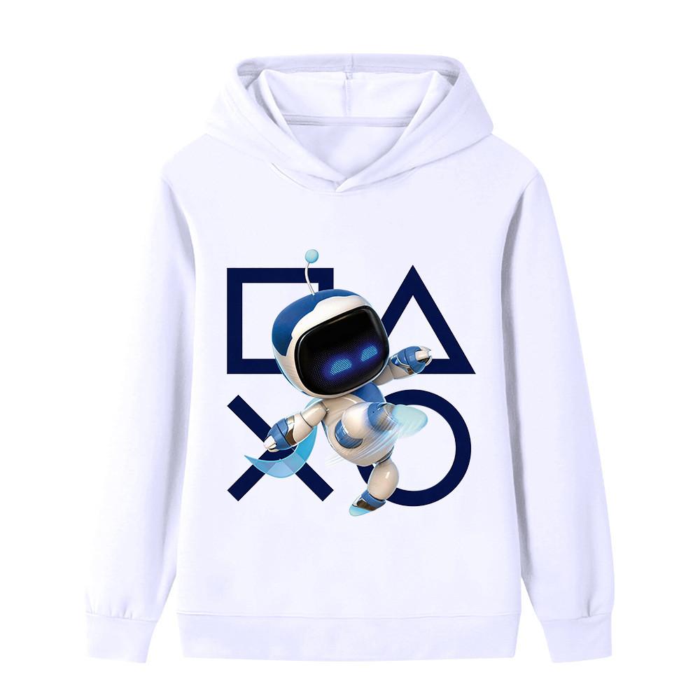 B1338 Kids Boys Girls Astro Bot Printed Casual Long Sleeves Hoodie