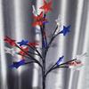 4. juli Solcelle Havebelysning, Rød Hvid Blå Stjerne Udendørs Lyskæder, Vandtæt Fleksibelt Design, Patriotisk Flag til Have Sti Terrasse