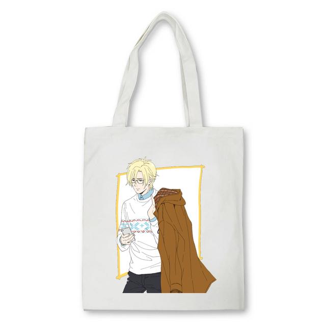 Anime Banana Fish Graphic Dámské Nákupní tašky Kabelky Látkové Plátěné Tašky Dámské y2k Opakovaně použitelné tašky přes rameno