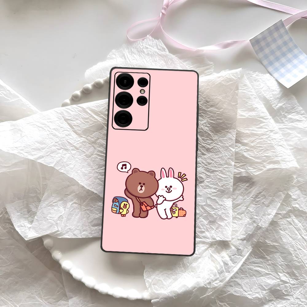 Cartoon Cute C-Cony B-Brown Phone Case For Samsung S 24 Fe 25 Ultra Plus 20 Lite 21 30 22 23 24 22 Ultra 5G Fundas