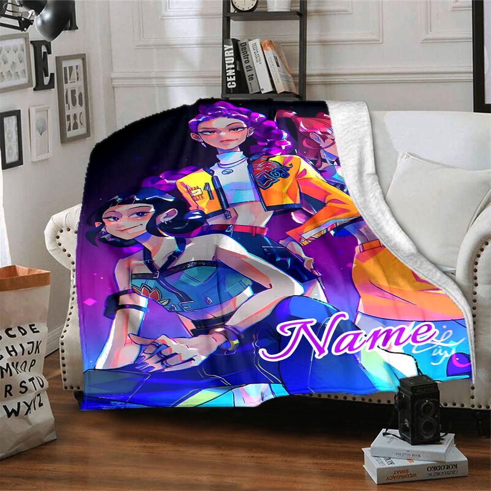 Custom Name Superhero Squad Adventure Blanket for Couch & Bed, Plush Cozy Fuzzy Blanket Super Soft & Warm Blankets for Fall and Winter. 090830