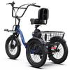 Elektrický bicykel Apefox Rh30 18" koleso 500W motor Mestský elektrický nákladný bicykel 48V 15Ah Dvojité kotúčové brzdy 7 rýchlostí Maximálny dojazd 70 km Modrý