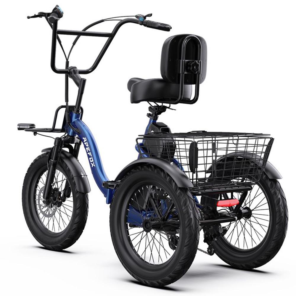 Elektrický bicykel Apefox Rh30 18" koleso 500W motor Mestský elektrický nákladný bicykel 48V 15Ah Dvojité kotúčové brzdy 7 rýchlostí Maximálny dojazd 70 km Modrý