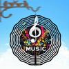 2D Musical Note Wind Spinner - Vibrant Kinetic Metal Art for Outdoor Decor, Durable Hanging Ornament for Garden