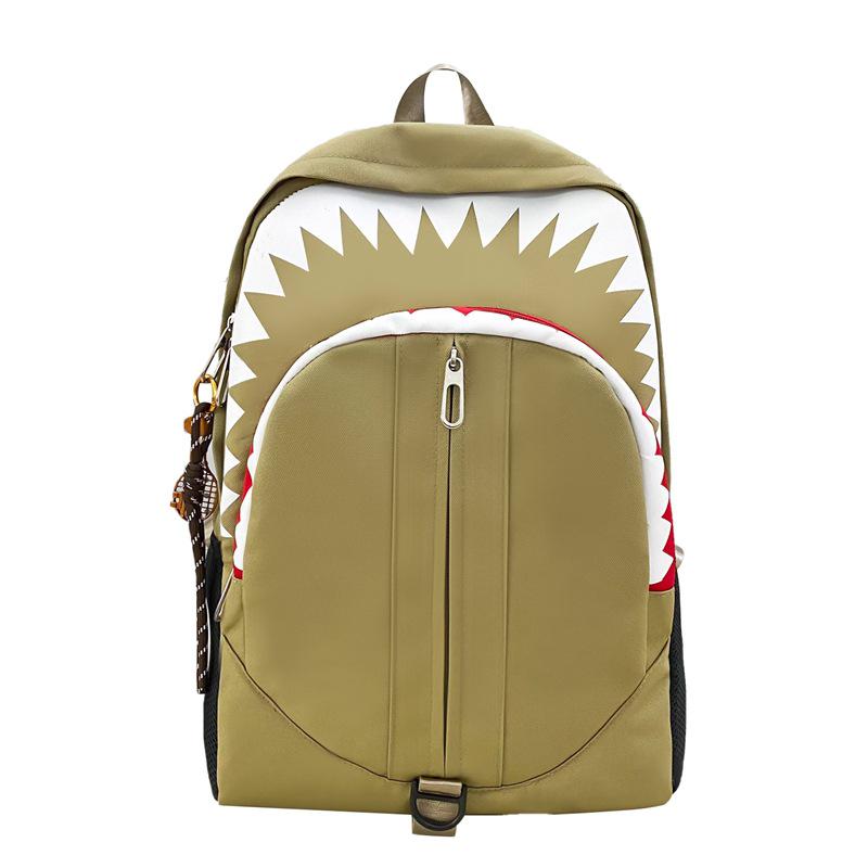 Shark Luminous Funny Backpack: Trendy, Versatile, Large-Capacity School and Travel Bag