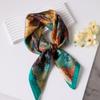 70cm Vintage Korean Style Silk Scarf: Versatile Faux Silk Neckerchief with Vintage Print for Women