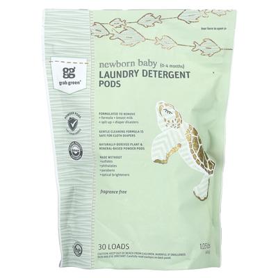 Kapsułki do prania dla noworodków, 0-4 miesiące, bez zapachu, 30 prań, 480G (1.05 funta)