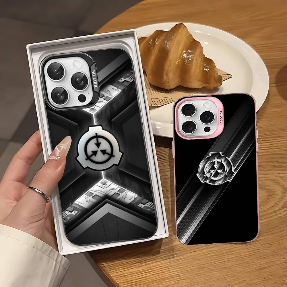 Classic Popular Scp F-Foundation Phone Case Color Silver Shell For LPhone 17 16 16e 15 14 13 12 11 Pro Max Plus