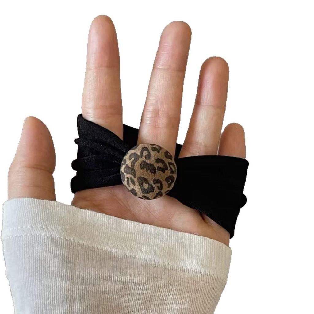 Leopard Print Small Intestine Scrunchie Hair Tie - 2025 Korean Style Women's Headwear