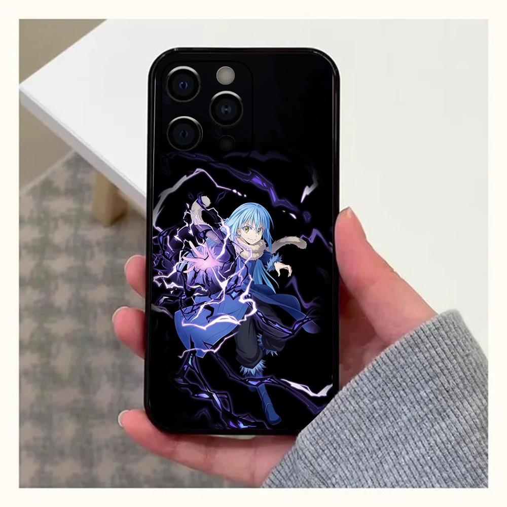 T-Tensei Slime R-Rimuru Anime Handyhülle Für Apple iPhone 15,14,13,12,11,Pro,X,XS,Max,XR,Plus,Mini Weiche Schwarze Hülle