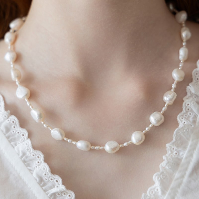 TATIANA Rustic Freshwater Pearl Necklace NZ2479