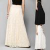 Women Long Wedding Maxi Beach Full Pleated Skirt Fashion Lace Tulle Boho Elegant Dress Summer S-XL