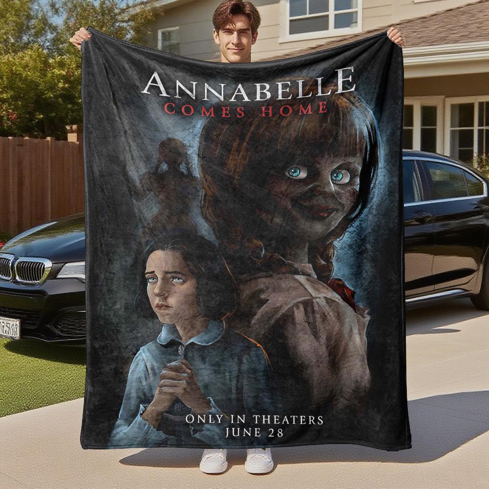 1PC Annabelle Comes Home Outdoor Flannel Blanket Soft Plush Decor for Picnics, camping,Bedroom, Playroom, Office1166A 75X95CM