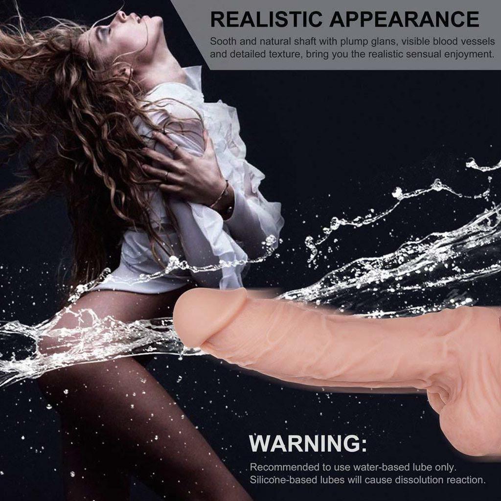 Realistisk Multispeed Vibrator Dildo Sugekopp Voksen Leke Kvinner Kvinner