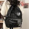 Ita Backpack Transparent Large Capacity School Bag for Boys Girls Middle Schoolers Badge Doll Storage