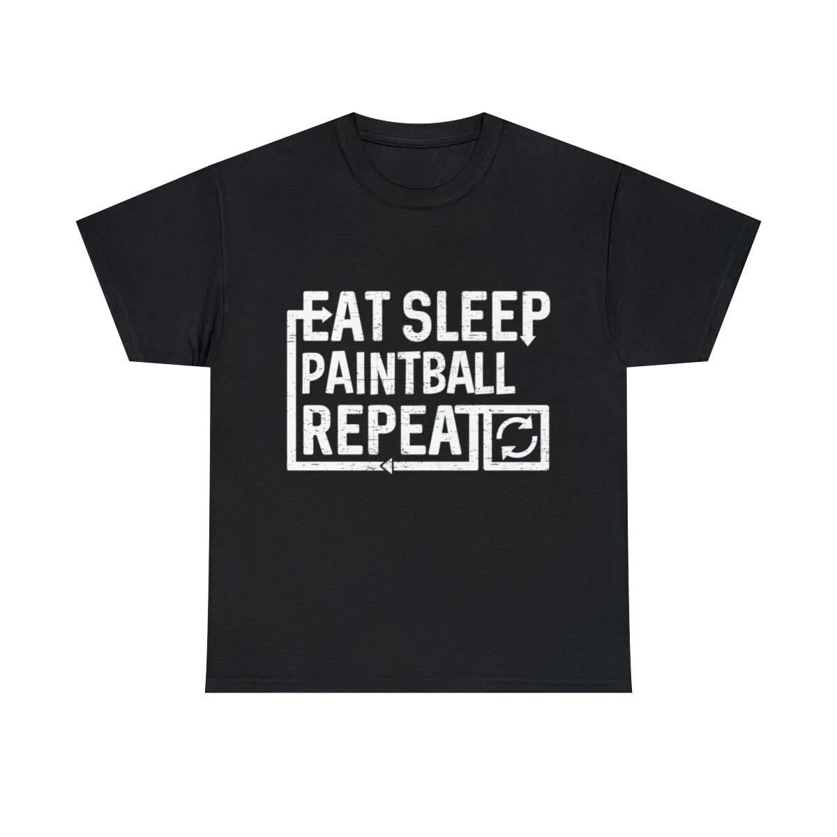 Eat Sleep Paintball Graphic Tee Shirt, S-5XL M
