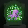 Glow-In-The-Dark Painted Octopus Toilet Sticker Self-Adhesive Removable Wall Decals Home Decor Luminous Car Sticker