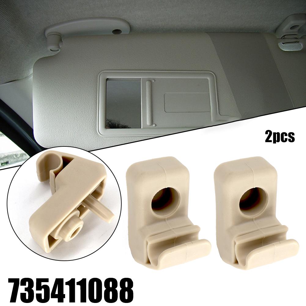 Staffa Parasole 2 Pezzi 735411088 Compatibile con Per Fiat Grande Punto Parti di Ricambio per Interni Auto per Montaggio Parasole