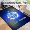 Custom Text Printed Rug Olympique Marseille FC Non Slip Floor Carpet For Home Room Decor