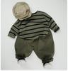 T-shirt a righe in cotone unisex per bambini coreani - Casual Primavera/Autunno Girocollo
