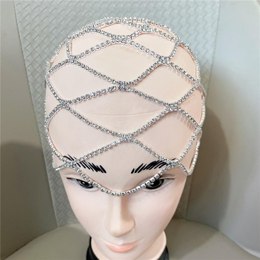 

Performance Show Starry Shiny Head Chain Bride Wedding Boho Headband Jewelry Accessories Style1-Silver