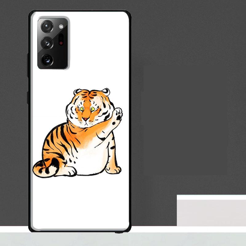 

fat tiger Cartoon Funny Case For Samsung Galaxy S24 Ultra S23 S22 S21 S25 Ultra S9 S10 S20 Plus S25 FE Phone Cover Galaxy S23