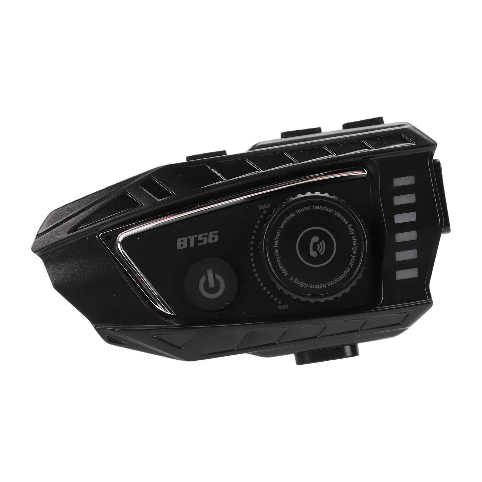 Motorcycle Bluetooth Headset with CVC Noise Cancellation Stereo Music Waterproofing Helmet Communication System Headset