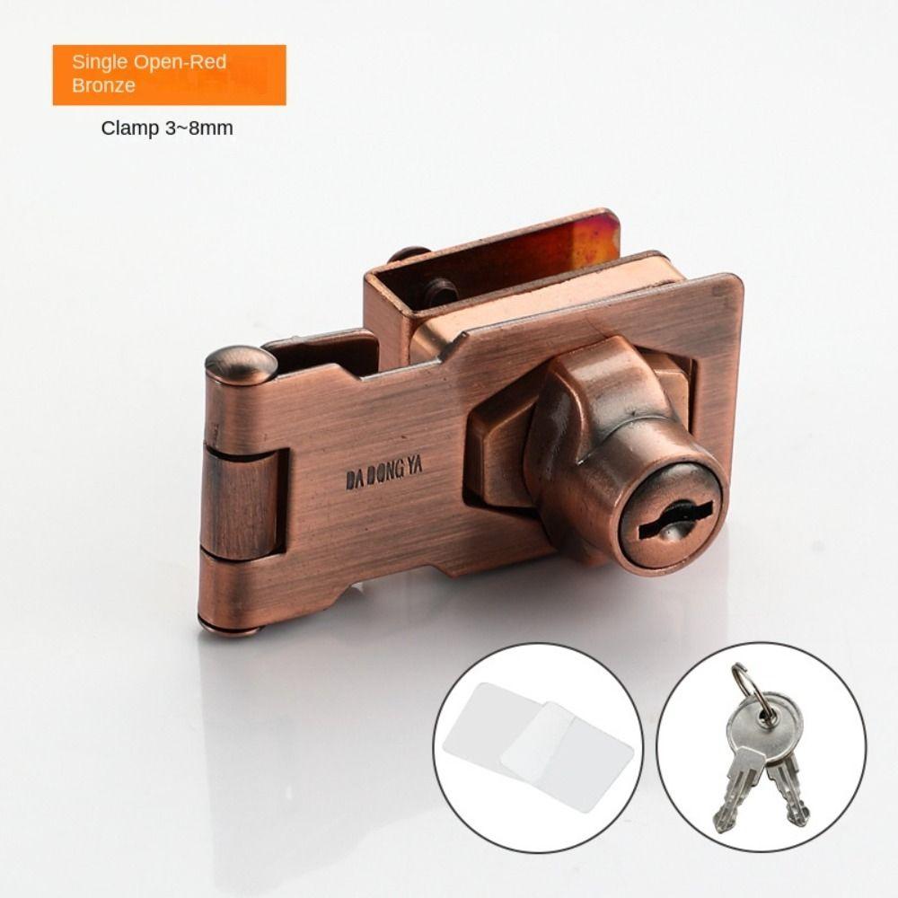Security Cabinet Display Lock Zinc Alloy Lockset New Glass Door Lock  Glass Door