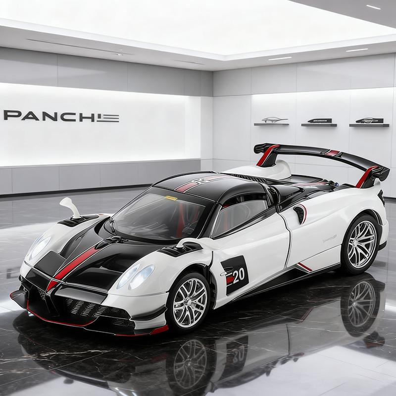 NEW 1/32 Pagani Huayra BC Supercar Alloy Car Model Sound and Light Pull Back Children's Toy Collectibles Birthday Gift