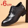 Men's Elevator Shoes Height Increase 6cm Business Dress Genuine Leather Shoes Men Inner Height Hidden Heels Elevator Shoes Man