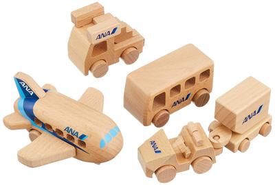 Airplane Goods Airport Vehicles Wooden Airplane Set ANA MT445