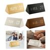 Electronic Alarm Clock LED Wooden with Temperature Brightness Adjustable for