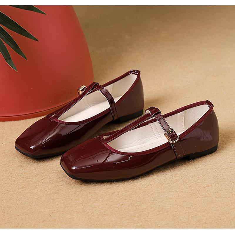 Весна Осень Женские Балетки Бренд Элегантные Офисные Женские Туфли Мэри Джейн Плоские Мягкие Черные Фиолетовые Большой Размер 43 35 красный 2469₽