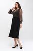 Women's Big Size Dress Medium Size Double Breasted Collar Sleeves Tulle Dress