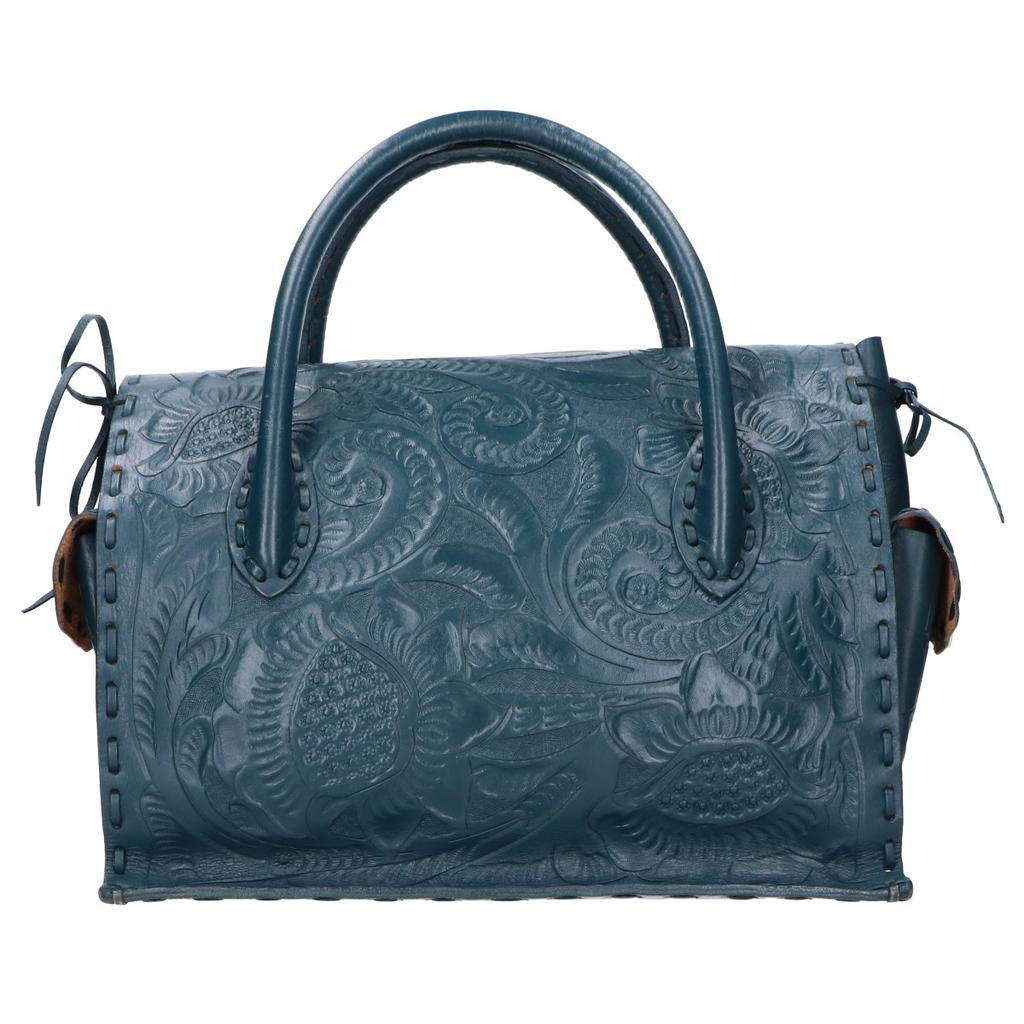 GRACE CONTINENTAL Carving Tribes Maestra M Tote Bag greenUsed