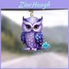 Charming Acrylic 2d Owl Hanging Ornament Cute Cartoon Car Interior Decoration