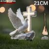 2D Flying Dove Cross Cemetery Stake Christian Memorial Decor Outdoor Lawn Garden Plug