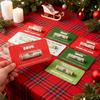 Christmas Money Holders for Cash Wooden Christmas Money Holder Card Christmas Tree Hanging Ornament for Xmas Party Favors