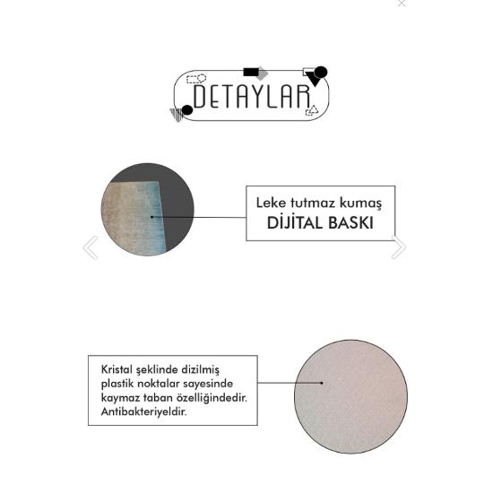 Dijital Kaymaz Yıkanabilir Hasır Jüt Görünüm Modern Salon Halısı Mutfak Halısı Balkon Halısı Yolluk